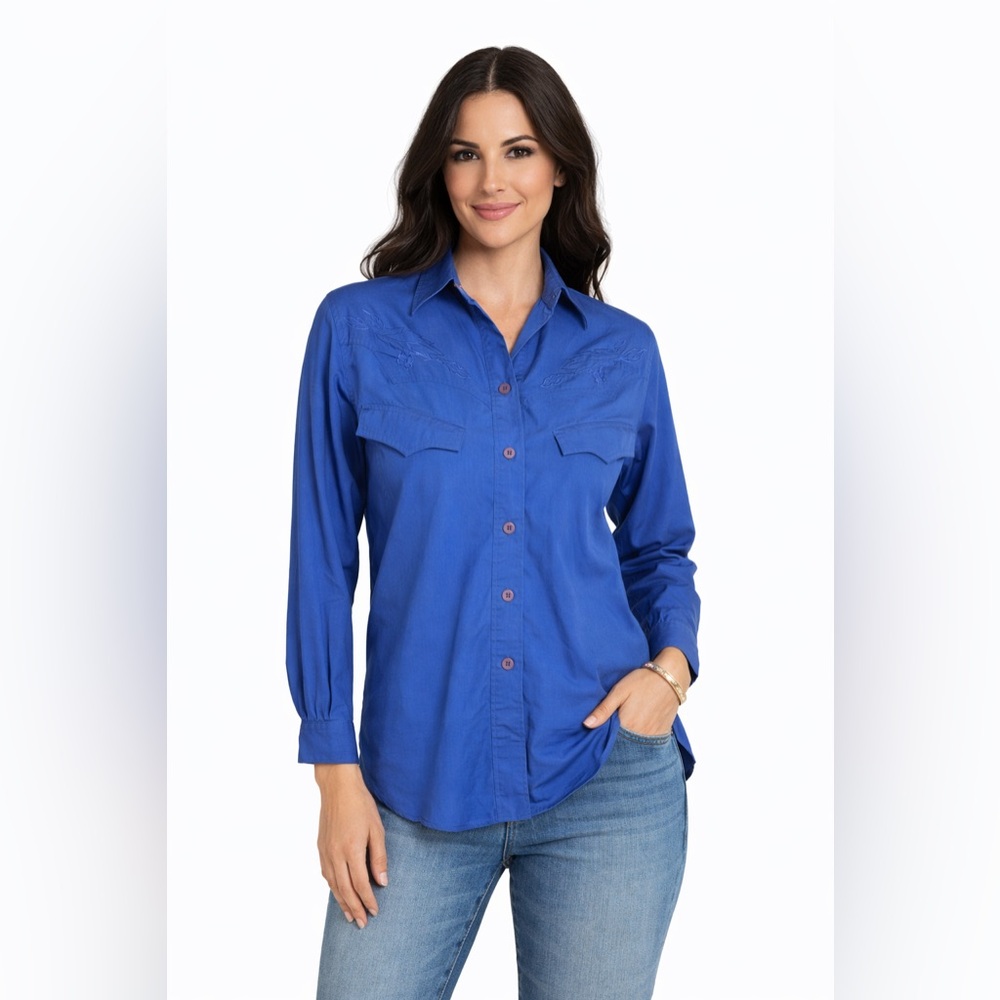 Vintage 90s Liz Claiborne Western Style Top | Classic Cowgirl Blouse